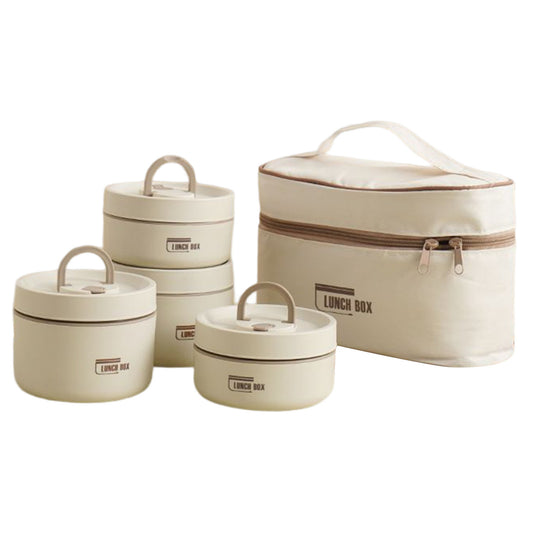 LUNCH BOX - 4 PORTA COMIDAS + 🎁GRATIS JUEGO DE CUBIERTOS + 🎁GRATIS E-BOOK DE RECETAS FACILES
