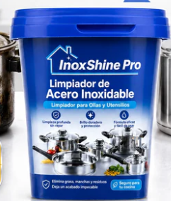 InoxShine PRO 500 GR OFERTA 2x1 -Limpiador para Ollas de Acero Inoxidable