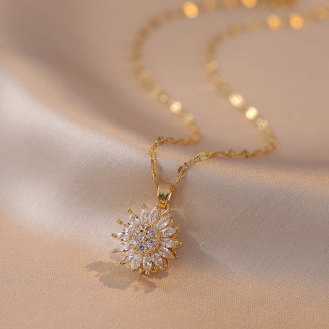 Collar Girasol Giratorio - Gratis caja de lujo
